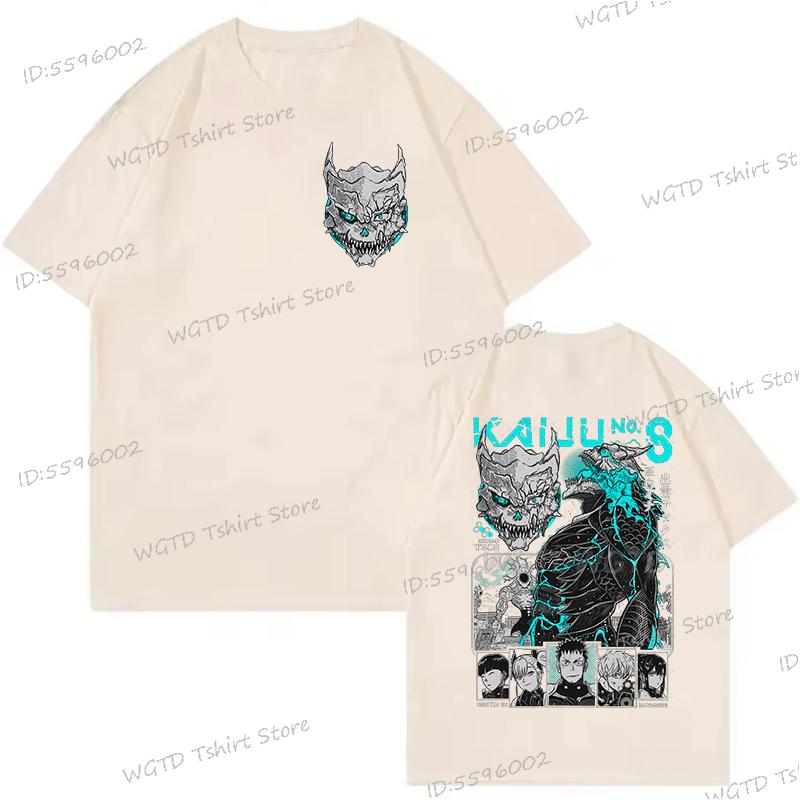 Japonské Anime Kaiju No 8 Cool Tričko Topy Anime Kreativní Potisk Pánské Dámské Trička Dárek Topy Monster 8 Vintage Trička Pánské Oblečení