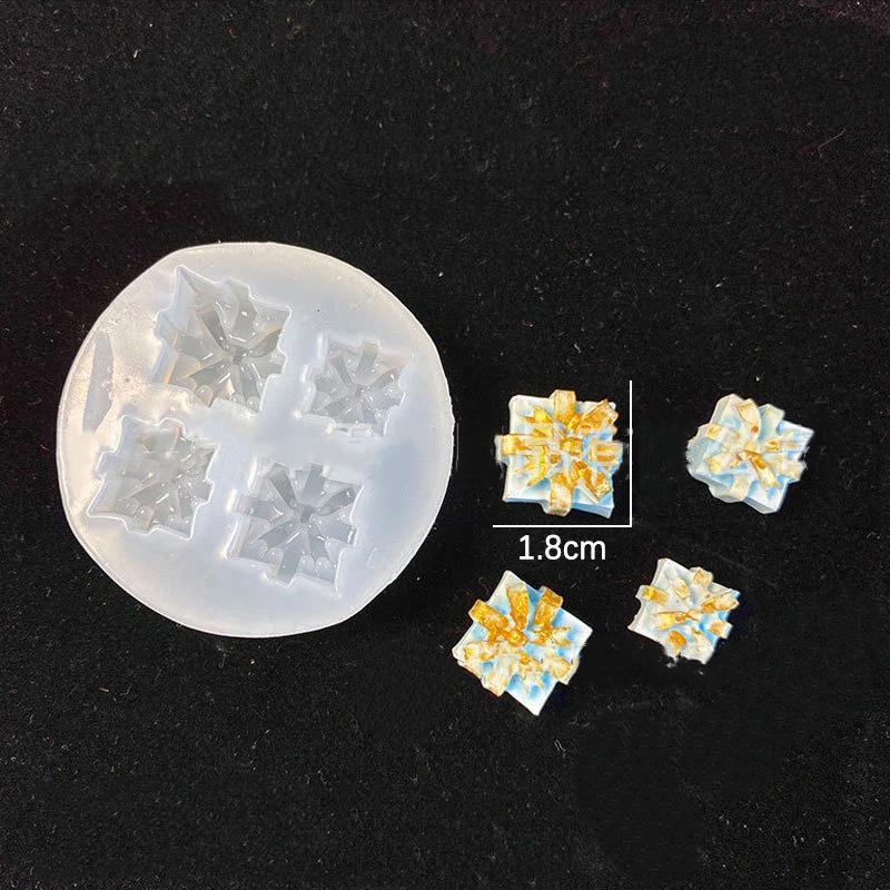 

Форма для силиконовой подарочной коробки на Рождество, изысканный размер, форма для гипсового украшения подарочной коробки, форма для эпоксидной смолы для DIY, шкатулка для драгоценностей, рождественское украшение