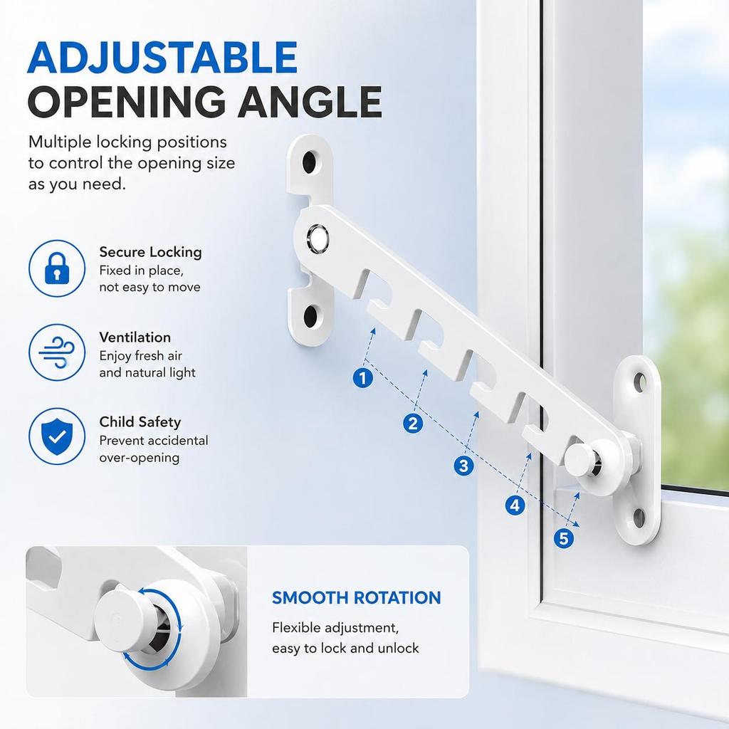 Window Buckle Limiter Door And Window Windproof Support Fixture