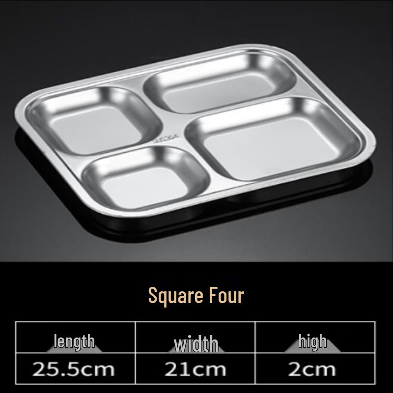 304 Stainless Steel Divided Lunch Tray