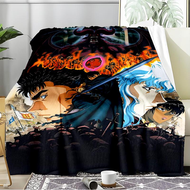 Dark Warrior's Rise Blanket Flannel Throw for Sofa, Indoor, Camping, Living Room, Office, Chair, And Bed Soft Birthday Gift