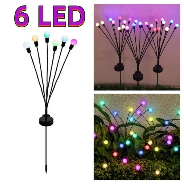 10 LED Solar Firefly Light Garden Waterproof Swaying Lamp Outdoor Landscape Lawn Patio Decor Christmas