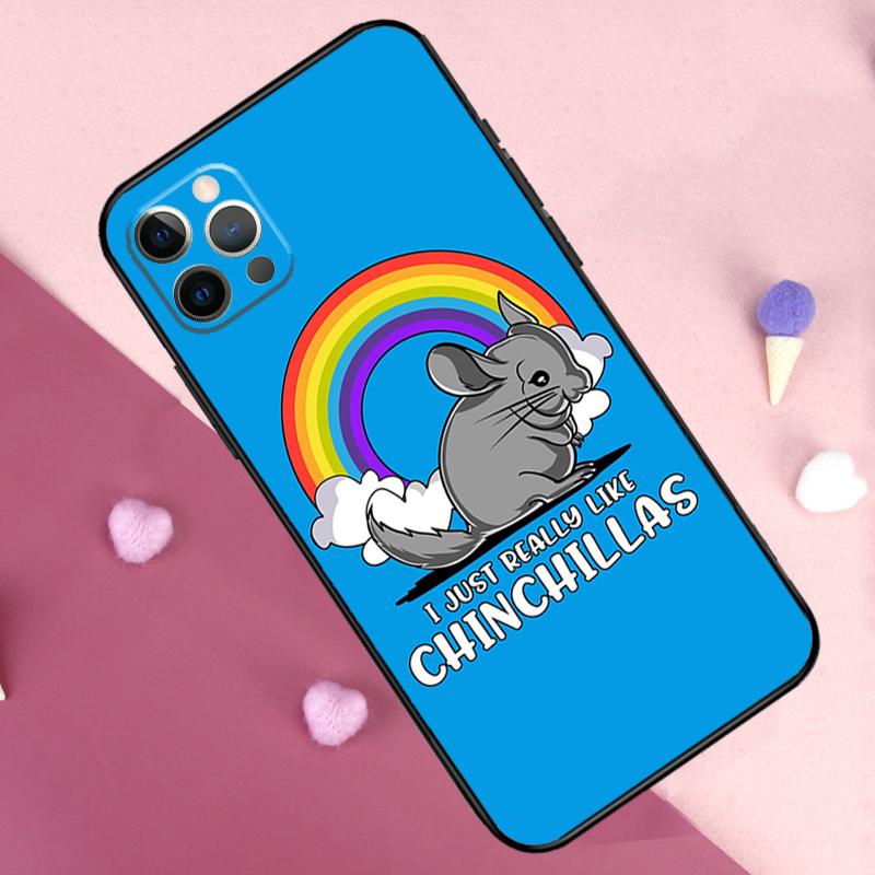 Cartoon Chinchilla Phone Case For iPhone 17 Pro Max 11 14 15 16 Pro Max Plus 13 12 Mini 16e 17 Air Back Cover