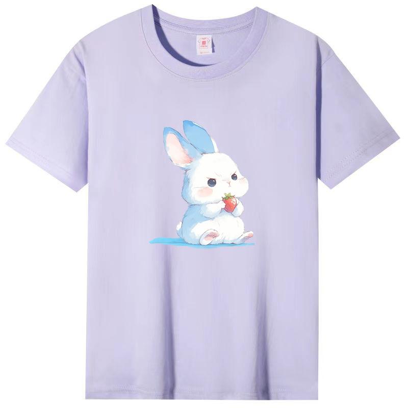 Summer New Short-sleeved T-shirt Female Cotton Loose Korean Ins Women's Cartoon Printing Half-sleeved Blouse
