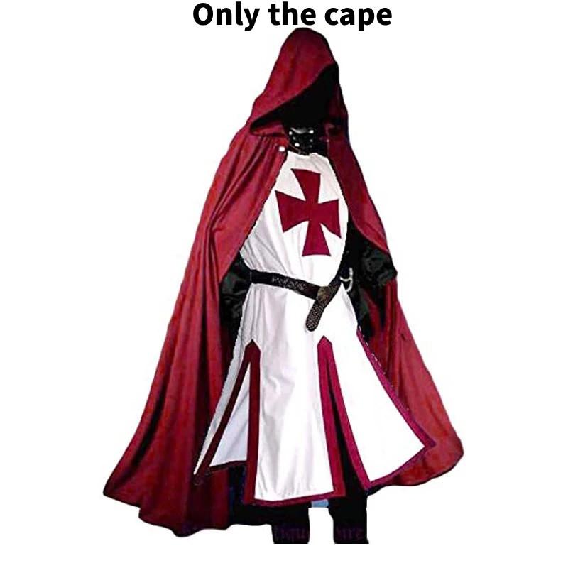 Halloween Knights Templar Outfit With Polyester Fabric And Split Design For Stage Shows
