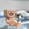 Shaking Man Statue Handmade Wooden Man Figurine with Shaking Feet Unique Car Dashboard Decoration Desktop Ornament for Home