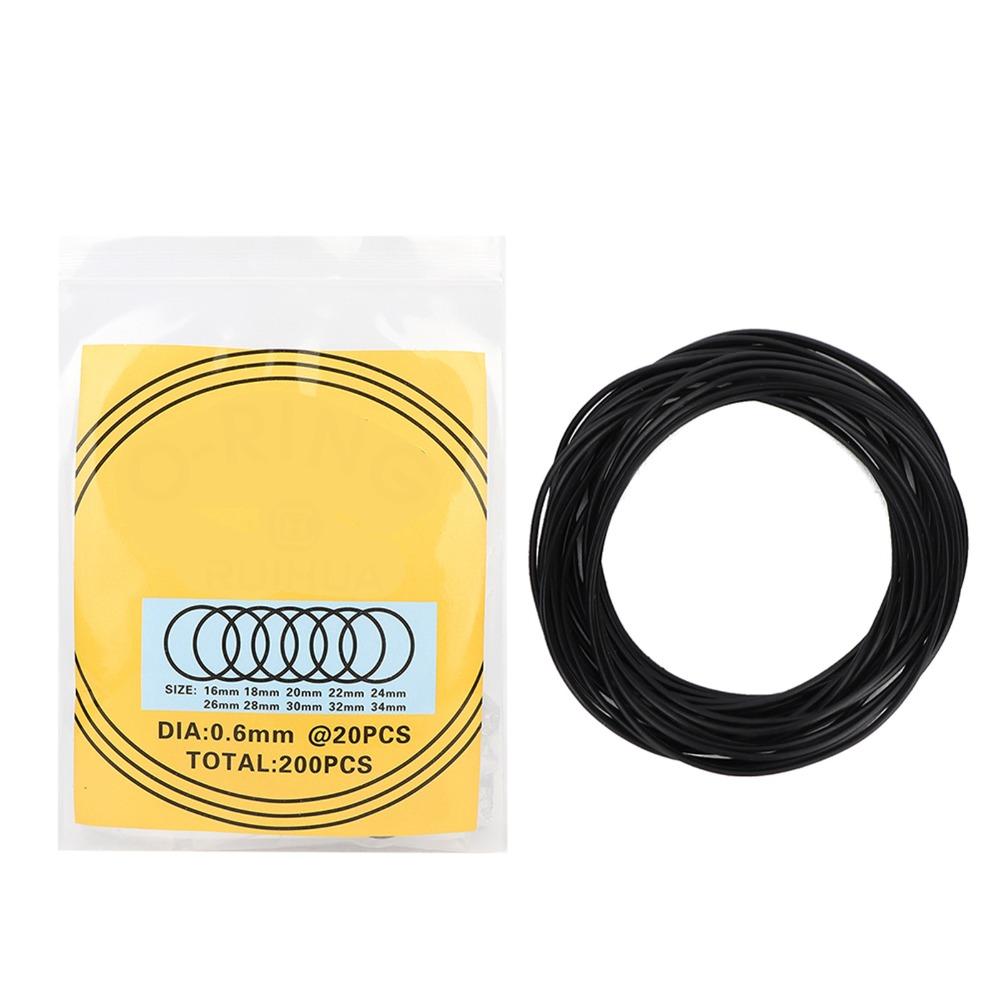 Rubber Material O Ring Seal Flexible Material 0.5mm Thickness Rubber Seal Round Shape 0.6mm Thickness Watch Back Cover Seal
