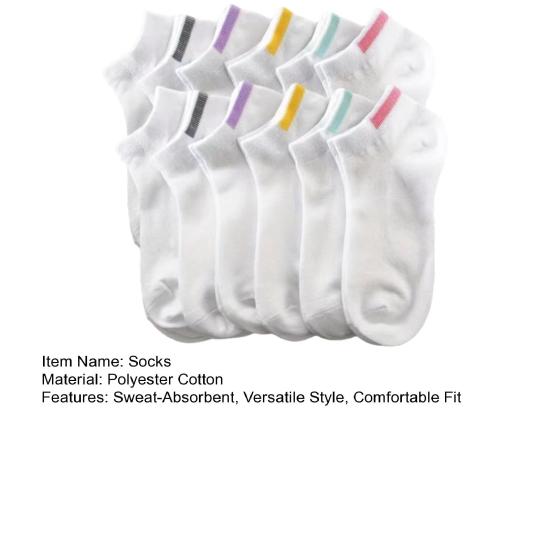 6 Paar Damensocken Buntes Streifenmuster Flacher Bund Schweißabsorbierend Versteckte Knöchelsocken Tägliches Tragen