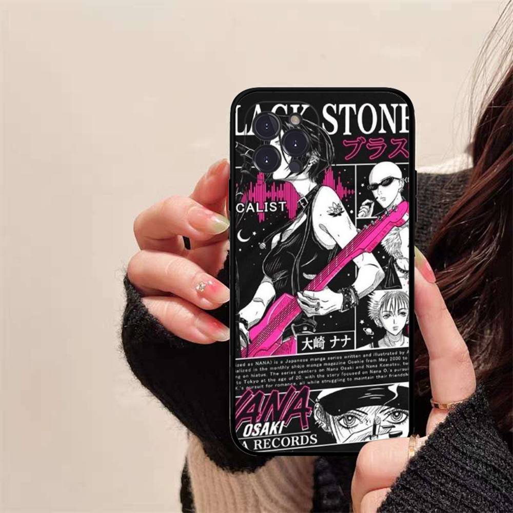 Anime Cool Nana Osaki Line Plating Phone Case For IPhone 16 15 14 13 12 Mini 11 Pro XS Max X XR SE 6 7 8 Plus Soft