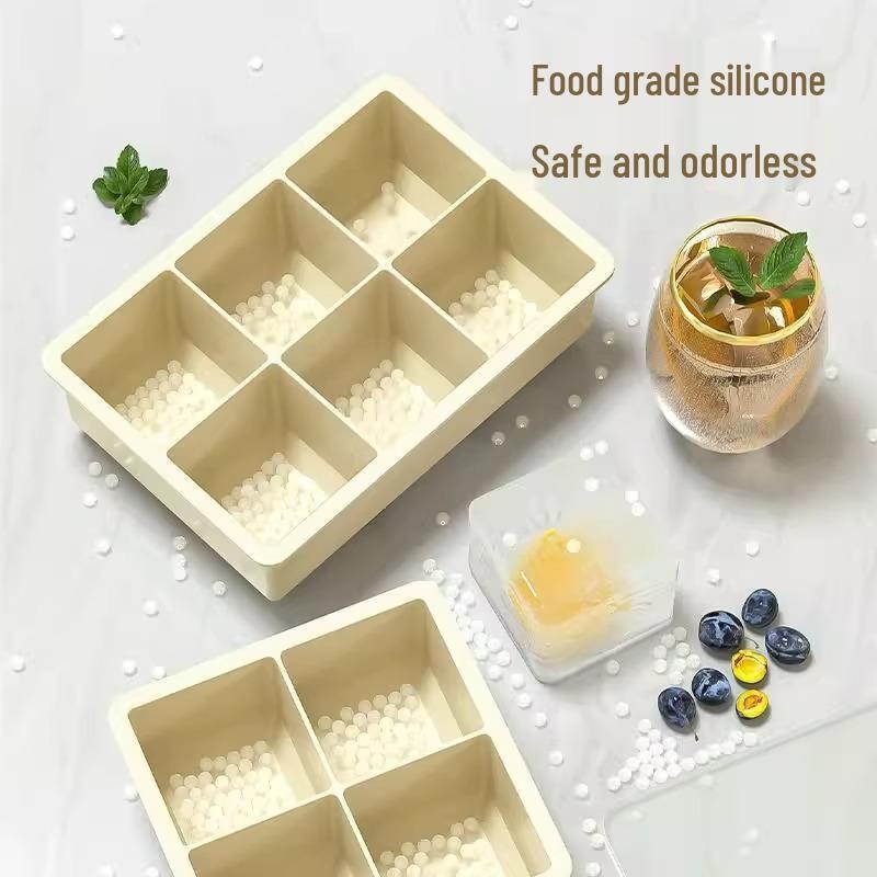 Large Silicone Ice Cube Tray with Lid - Food Grade, BPA Free