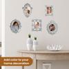 5 Stuks Vintage Mini Fotolijsten Zilver Hars Foto Lijsten voor Muur Tafel Decor Ambachten Sieraden Display Fotolijsten Decoratie