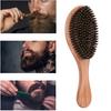 Boar Bristle Hair Brush Short Long Thin Thick Straight Curly Wet Dry Hair Comb with Ergonomic Handle Men Oil Head Mustache Beard Styling Brush