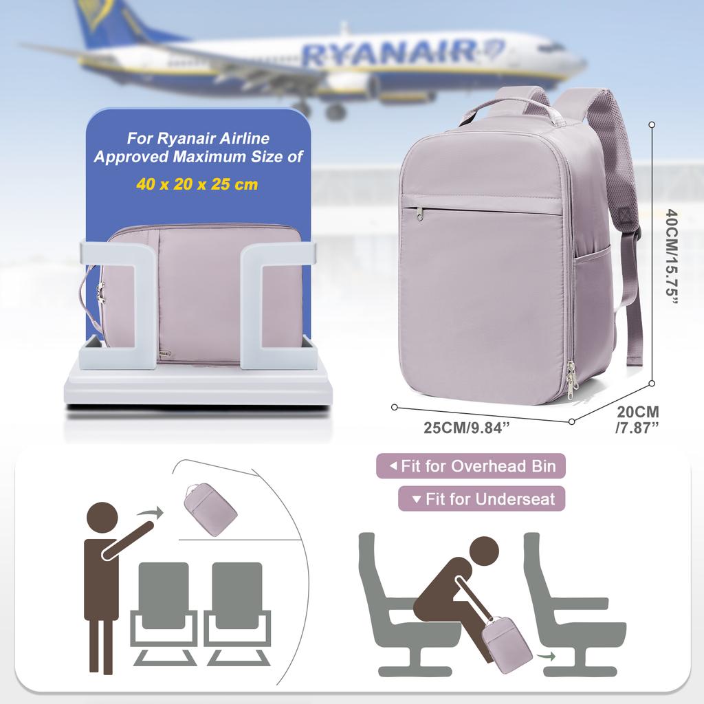 Under Seat Travel Backpack, Laptop Hand Luggage Travel Backpack Mochila Viaje Cabina Avion 40x20x25, Student School Backpack