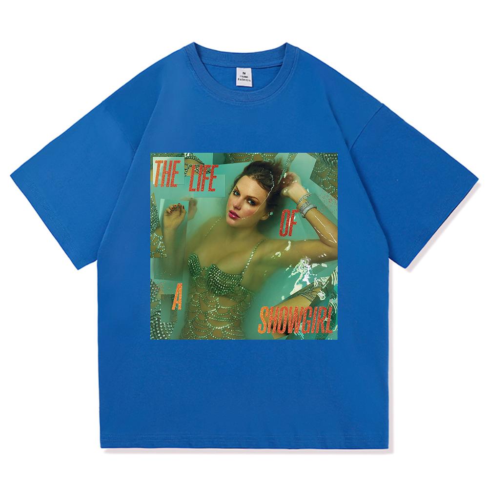 The Life of A Showgirl Album Tricou 2025 Modă Nouă Haine Bărbați/femei Vintage Harajuku Haine de Înaltă Calitate Tricouri Bumbac