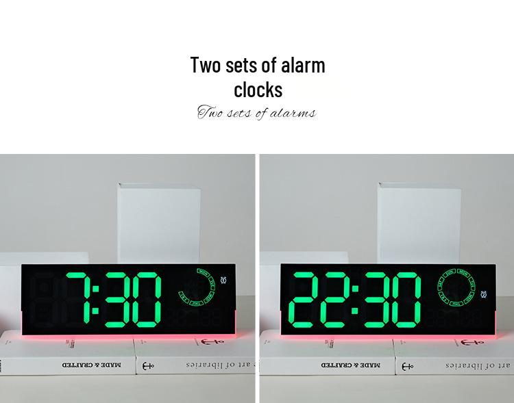 LED Luminous Digital Wall Clock for Living Room - Simple Modern 5537