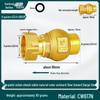 Full Copper Vertical Union Check Valve, Large Flow, Male/Female Thread, Anti-Backflow, Water Meter One-Way Valve, Water Pipe Backflow Preventer