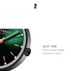 CURREN Dámské hodinky Nové TOP značkové luxusní Quartz náramkové hodinky s koženým ciferníkem s lesklými kamínky Zelené hodiny Dámské