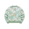 Fila Fusion Woven Logo Patchwork Pattern Printed Letter Sports Loose American Crewneck Sweatshirt Women sweatshirt White T11W213211F-WT