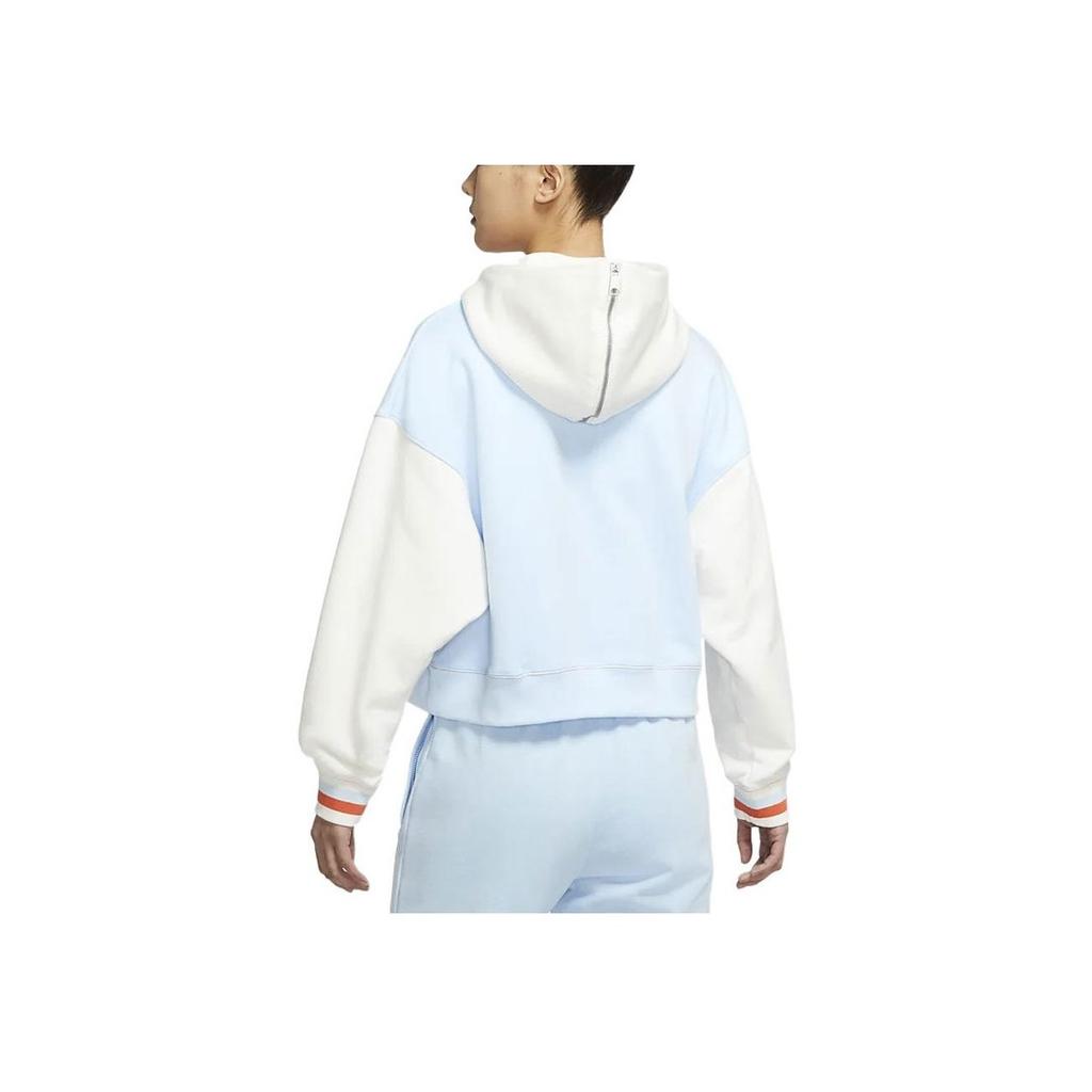Jordan X Maison Chateau Rouge Collaboration Patchwork Split Hoodie Women Hoodie Blue DJ9763-447