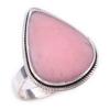 Natural Pink Opal Gemstone Handmade 925 Solid Sterling Silver Ring Size 10 H6W91