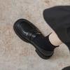 Loafers women's 2025 autumn new women's shoes thick-soled one-pedal jk single shoes to increase the height of British style early autumn small l