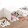 Desktop Storage Box Organizer Drawers Transparent Plastic Office File Storage Boxes Stackable Combination Organizer Containers