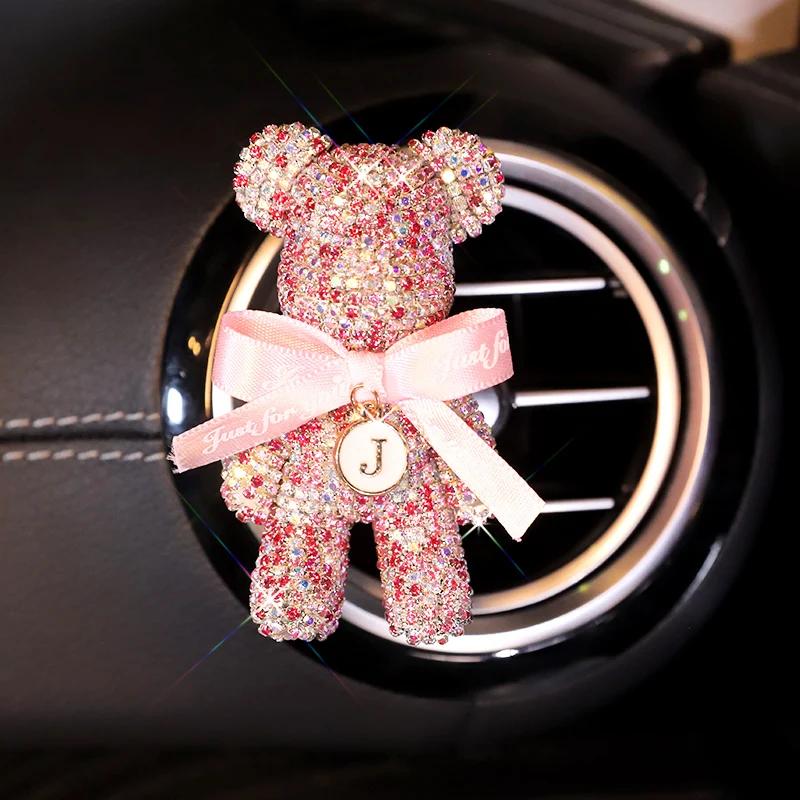 New Car Bear Air Freshener and Bear Auto Rearview Mirror Pendant Air Vent Perfume Parfum Flavoring for Auto Interior Accessories