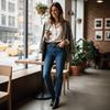 Adjustable PU Leather Belt Black Jeans Belt Fashion Women's Belts  for Jeans Dresses Decoration