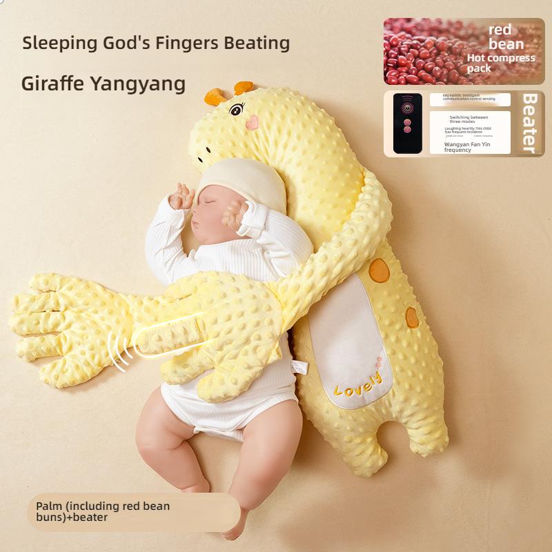 

Baby Soothing Palm Cuddle Sleep Patting Comfort Artifact Baby Anti-Startle Sleep Patting Butt Soothing Plush Pillow Sleeping Giraffe