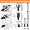 Light Bulb Changer Pole 13ft High-Reach Light Changer Pole Bulb Changing Artifact With Basket Suction Cup Extractor Pole For