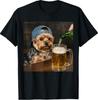 Yorkie Bier Drinkend Grappige Hond Meme T-shirt