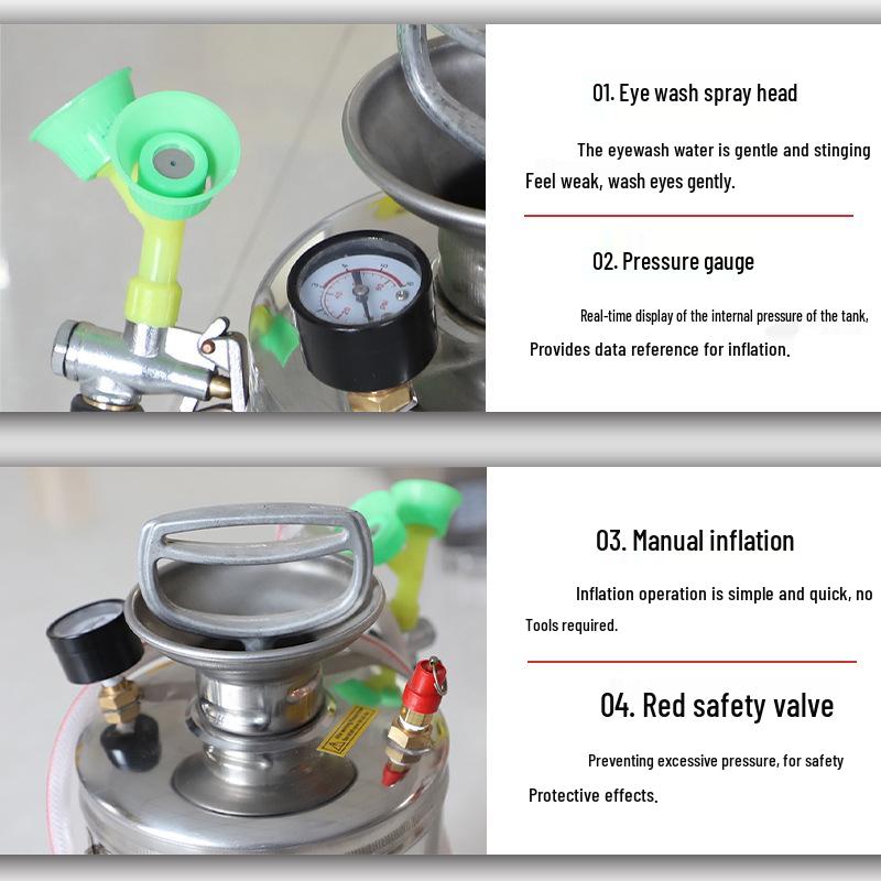 304 Stainless Steel 12L Portable Eyewash Station