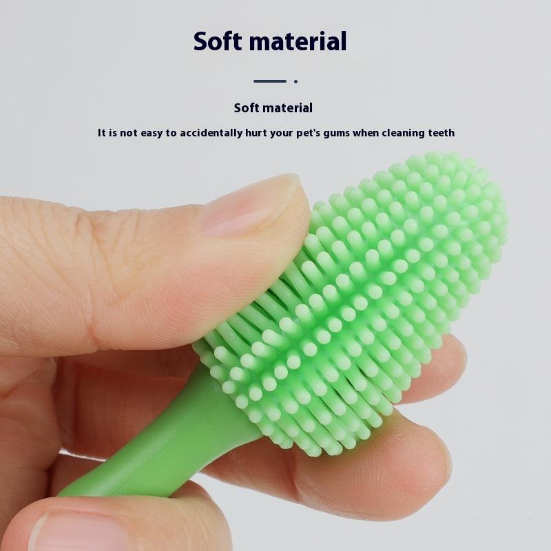 Pet 360Degree Toothbrush Cat And Dog Oral Cleaning Universal Teeth Cleaning Prevention Of Calculus Soft Silicone Pet Cleaning Supplie