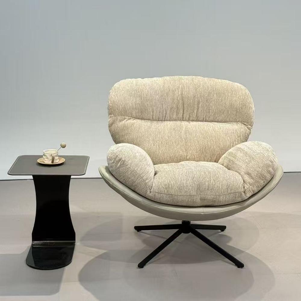 Nordic Style Luxury Lazy Single Sofa Chair Living Room Velvet Comfortable Soft Swivel Lounge Chairs