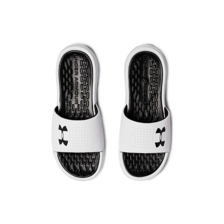 Under Armour Playmaker Fixed Strap Durable Comfortable Soft Slide Sandals Unisex Sandals White 3000061-102