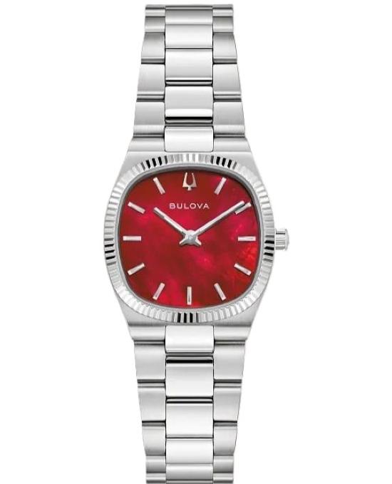 

Bulova Classic Super Seville 25mm Women Watch Silver 96L354 червоний