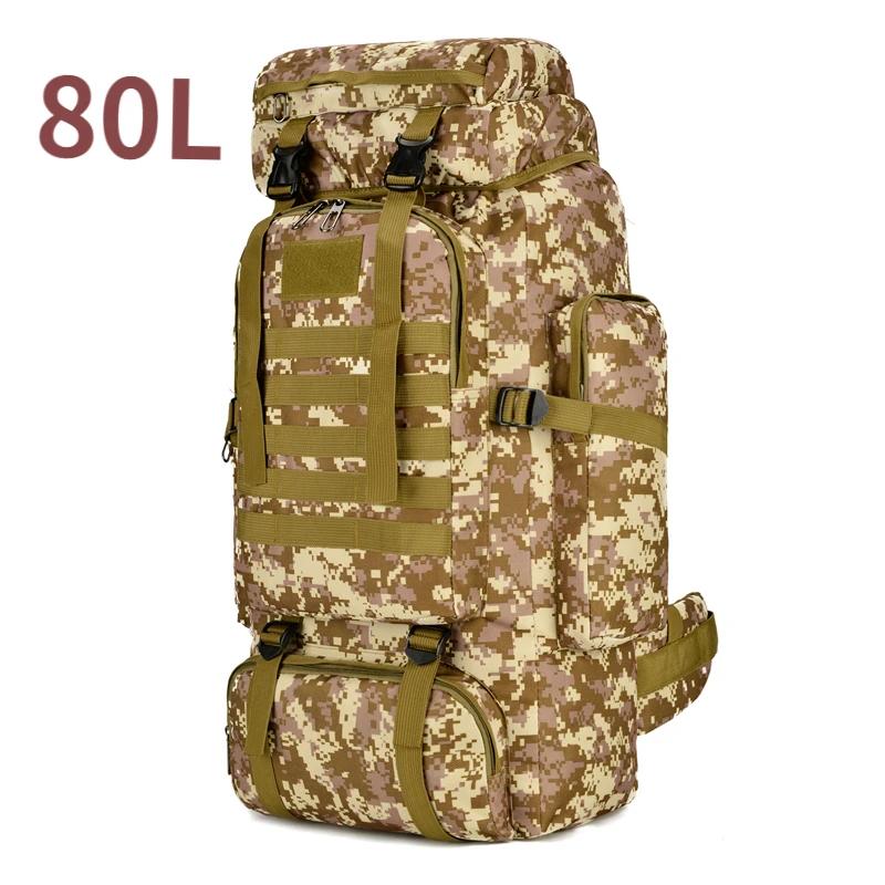 80L/100L Mountaineering Bag Climb Bag Tactical Backpacks Large Backpack Outdoors Hiking Camping Travel Bags