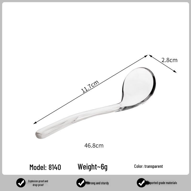 Acrylic Transparent Long-Handled Measuring Spoon for Soup, Jam, and Fruit Powder