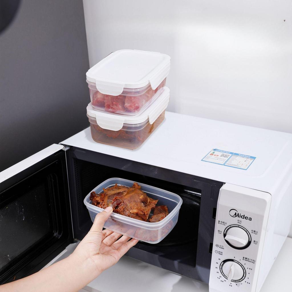 1PC Caixa de Conservação de Alimentos de Grau Alimentar, Caixa para Aquecimento em Micro-ondas, Caixa Congeladora para Carne de Geladeira, Caixa de Conservação para Legumes e Frutas