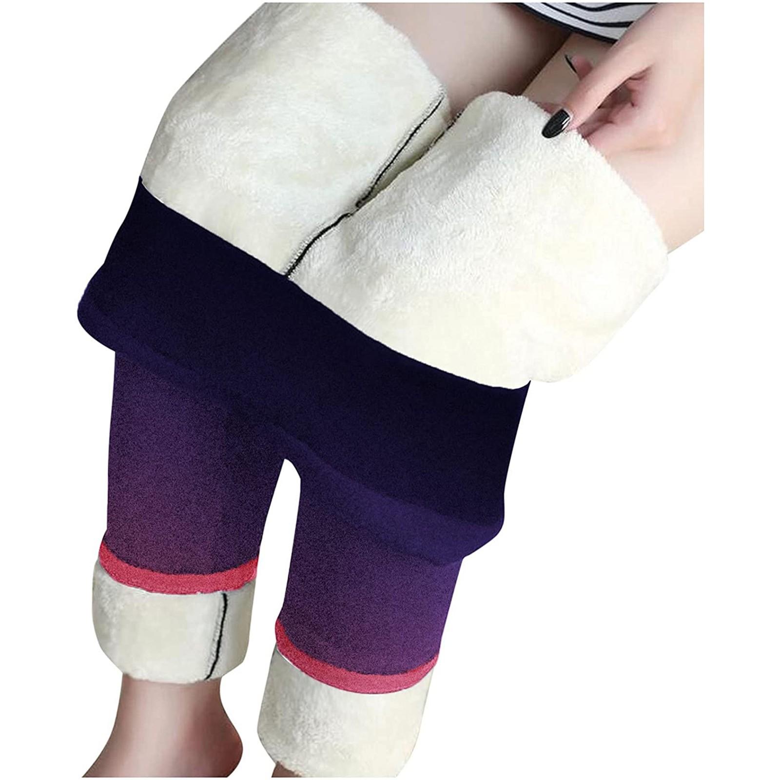 

Женские утепленные кашемировые брюки с рождественским принтом и высокой талией из эластичного утолщенного кашемира XXXL синий