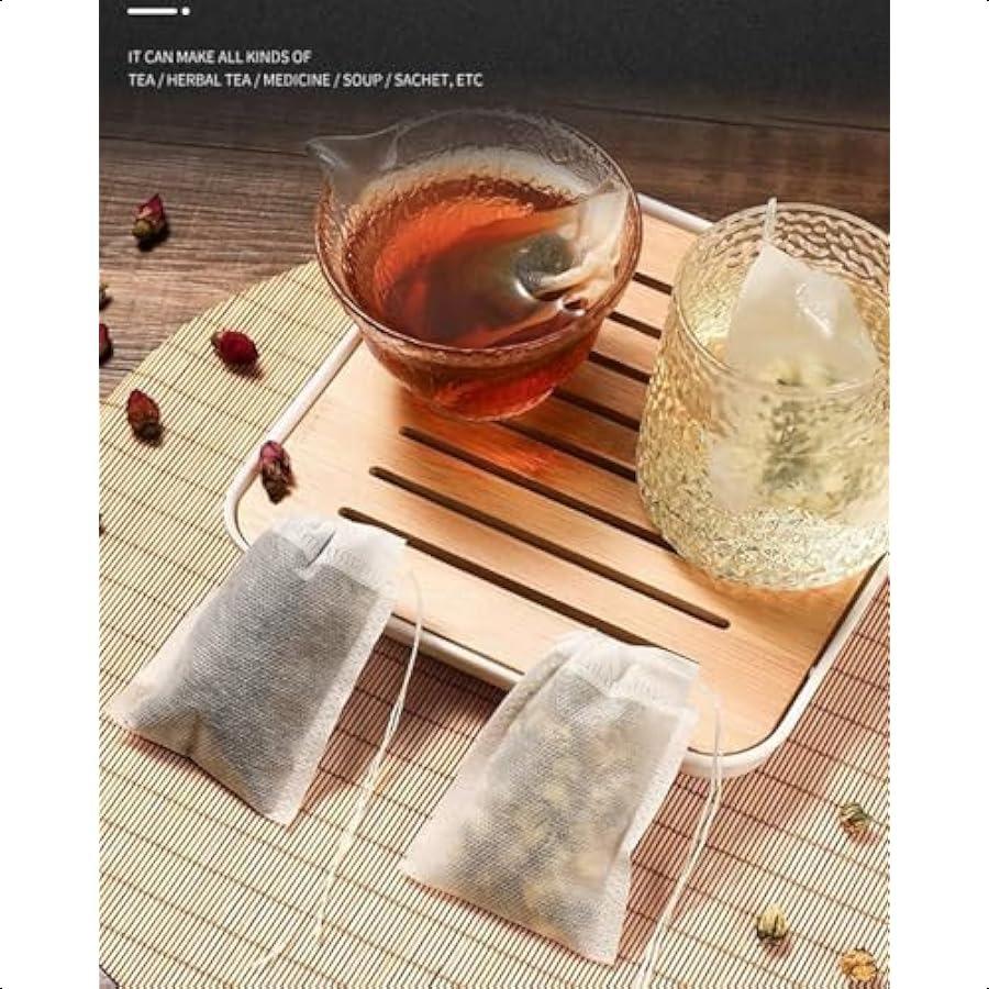200pcs Disposable Tea Bags for Loose Leaf Tea Tea Filter Bags with Free Tea Spoon for Loose Tea Loose Leaf Tea Coffee Spice Her