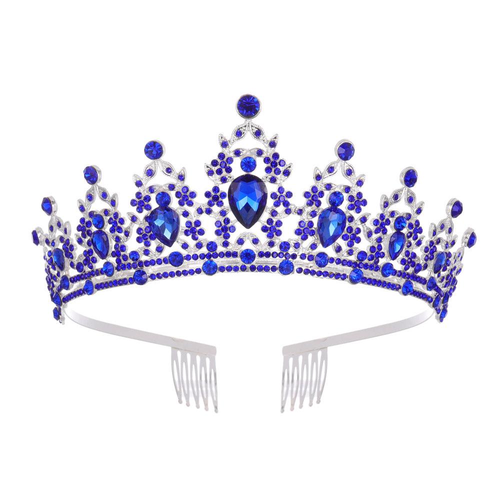 Jewel Bride Bridesmaids Comb Crown Baroque Birthday Wedding Banquet Headwear Crown Headband