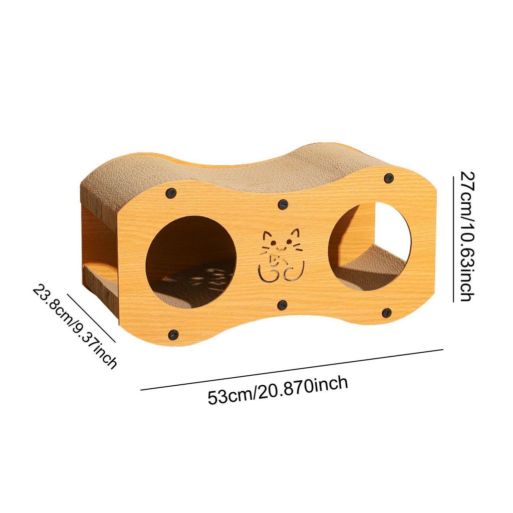 Scratching Pad Cat Scratcher Lounge Claw Toy Corrugated Cardboard Tunnel for