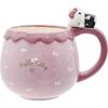 Sanart Sanrio Hello Kitty Mug with Goodnight Birthday Figurine, Approx. 370ml, Goods, Sundries, Tableware, Gift, Women, Children, SAN4971-1