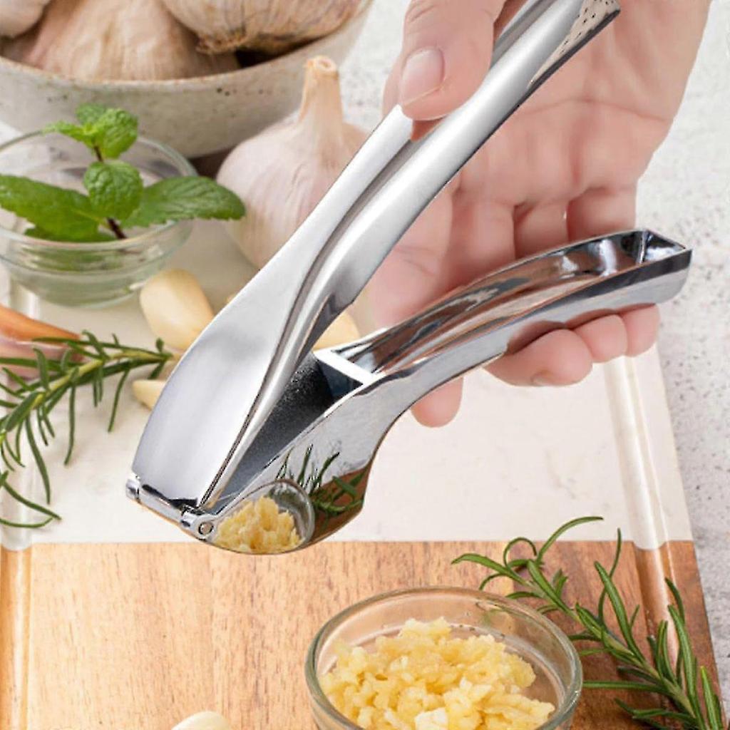 Garlic Press Crusher and Mincer with Sturdy Construction - Professional Food Grade, Rust proof, Easy to Squeeze and Easy to Clean hwy