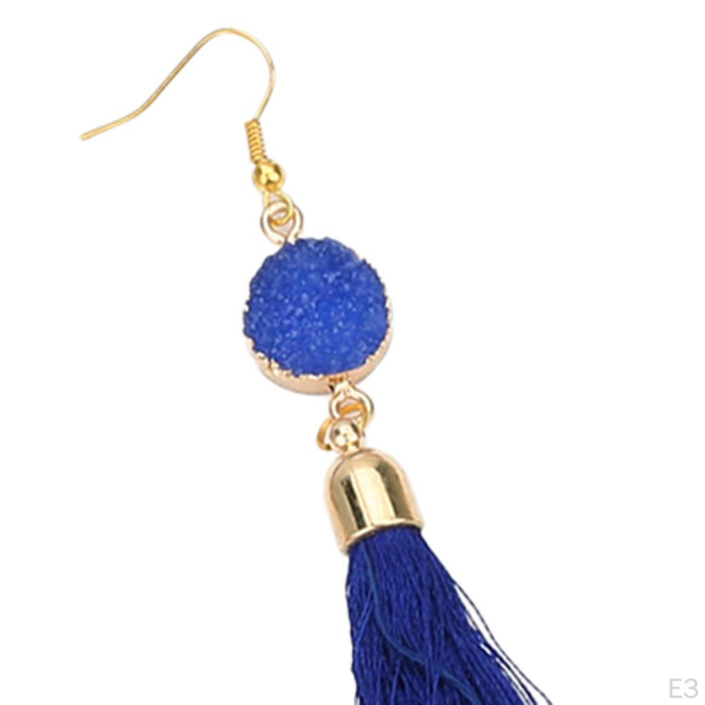 Hooked Long Tassel Earrings Women Bohemian Style Dangle Earring 12cm
