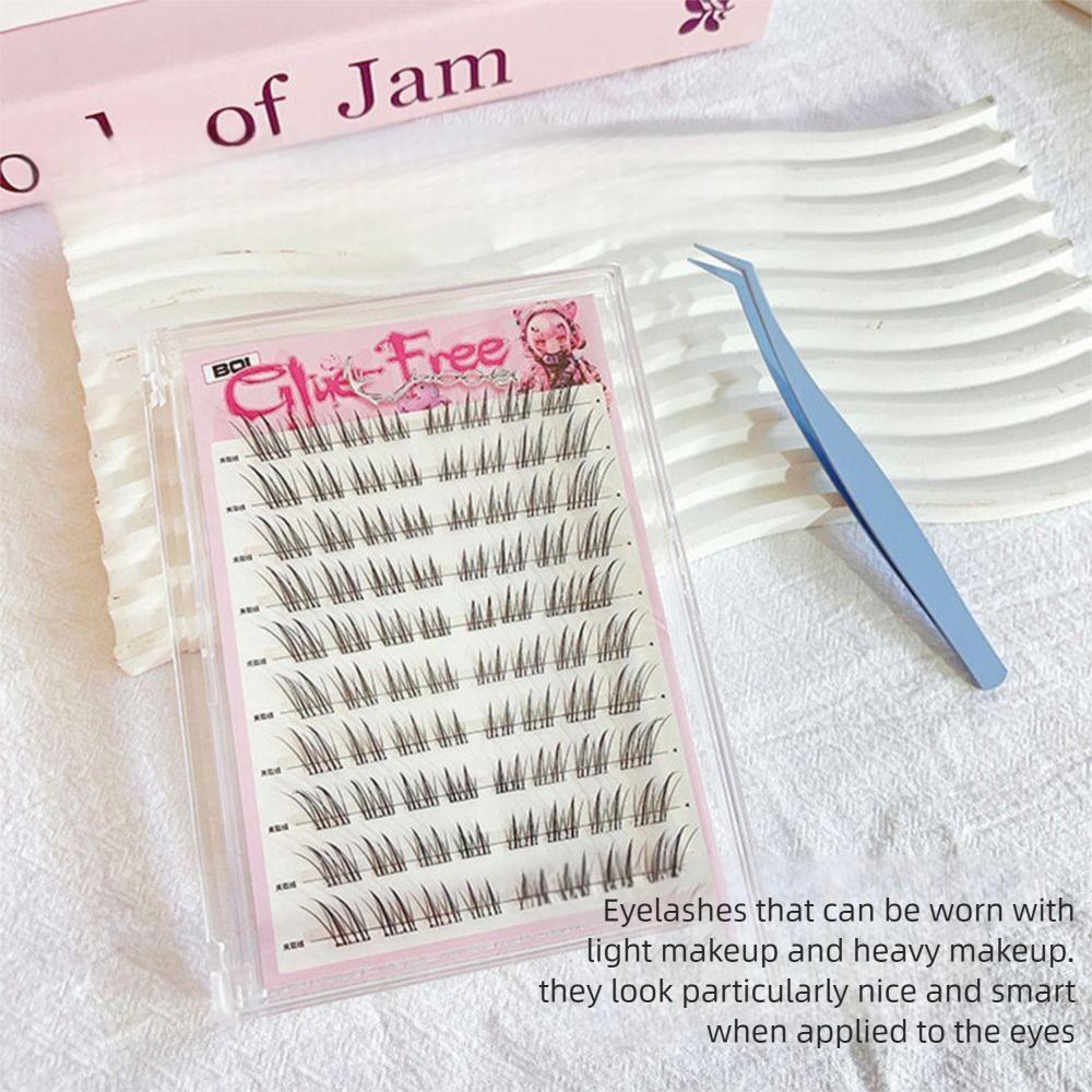 Korean Style Cat Eye Fake Lashes Comic Eye Segmented Eyelashes Bundles Eyelash Extension Kit  Women