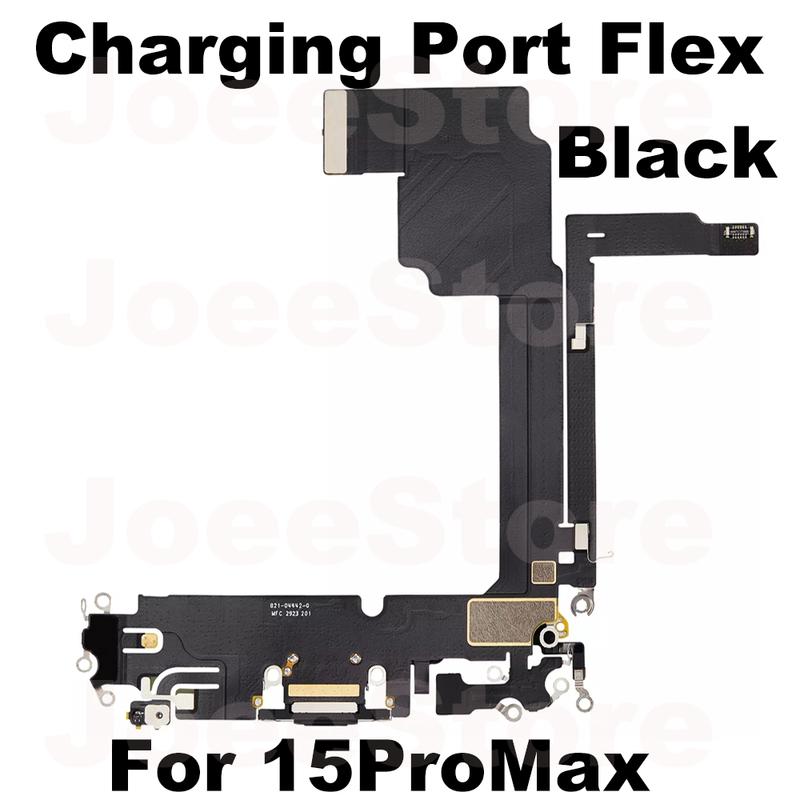 Charging Port Flex Cable for iPhone 15 16 Pro Max Plus 15Pro 16ProMax USB Charger Dock Connector With Microphone Ribbon Repair