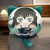 Demon Slayer Plush Pillow & Keychain Set: Tanjiro, Nezuko, Zenitsu, Shinobu, Inosuke