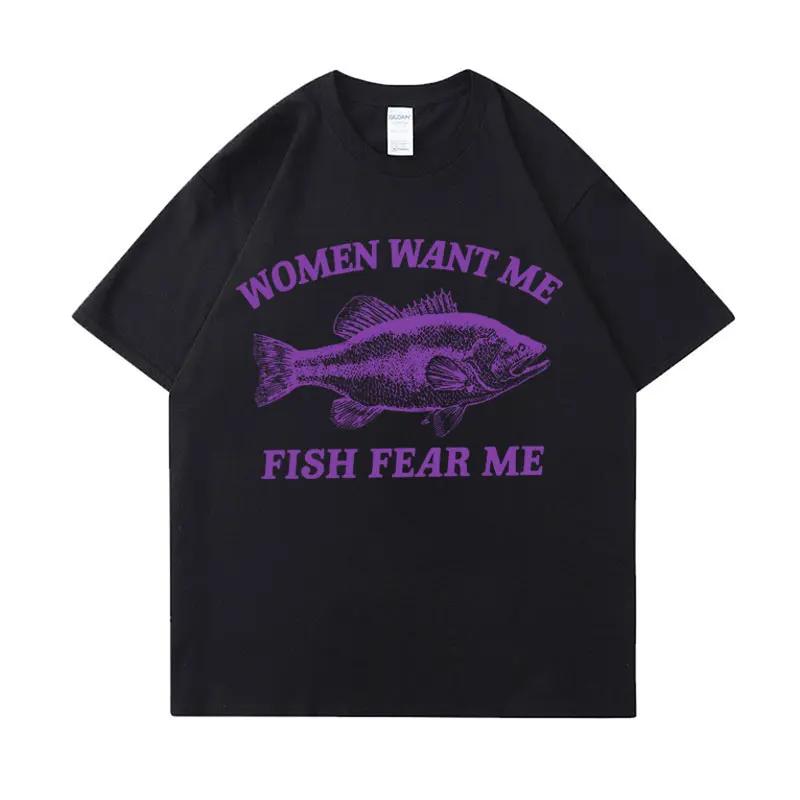Buy A Man Eat Fish He Day Teach Fish Man To A Lifetime Funny Meme T Shirt Unisex Casual T-shirt Women Fashion Tees